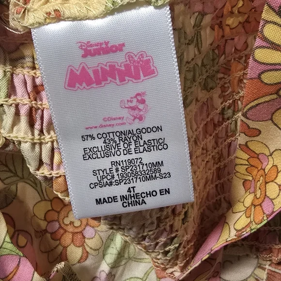 4T Girls' Floral Skirt With Matching Tops - Pink, White and Yellow - Picture 13 of 16